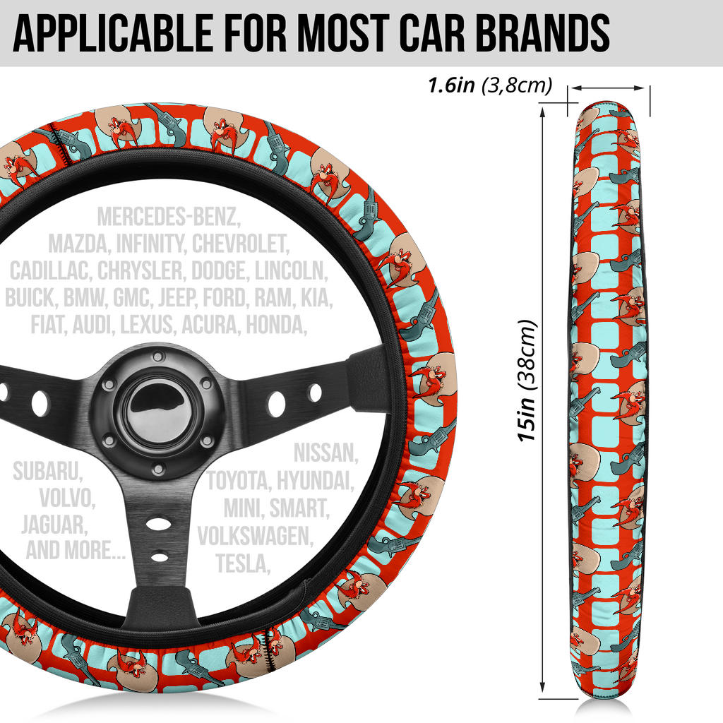 Looney Tunes Yosemit Sam Premium Custom Car Steering Wheel Cover