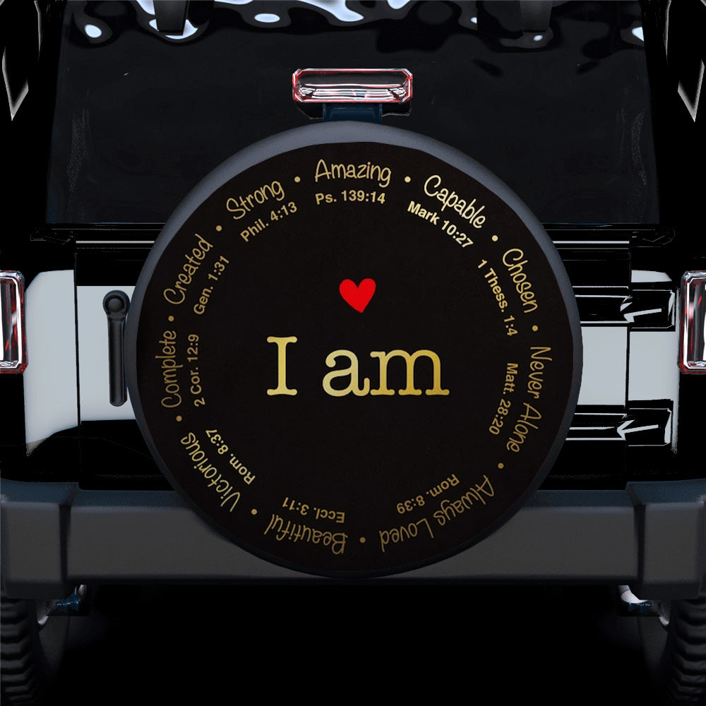 Love I Am Jeep Car Spare Tire Cover