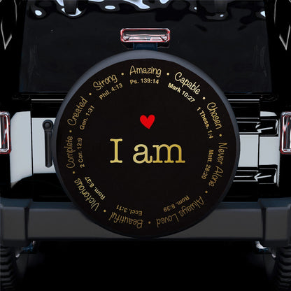 Love I Am Jeep Car Spare Tire Cover