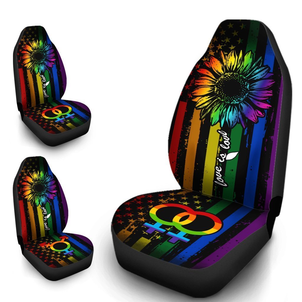 Love Is Love LGBT Car Seat Covers Custom Car Accessories