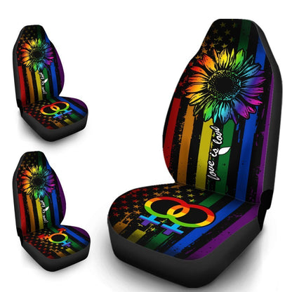 Love Is Love LGBT Car Seat Covers Custom Car Accessories
