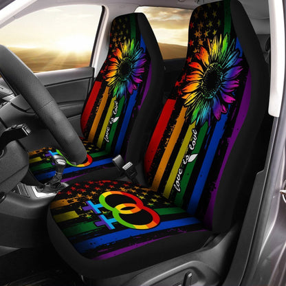 Love Is Love LGBT Car Seat Covers Custom Car Accessories