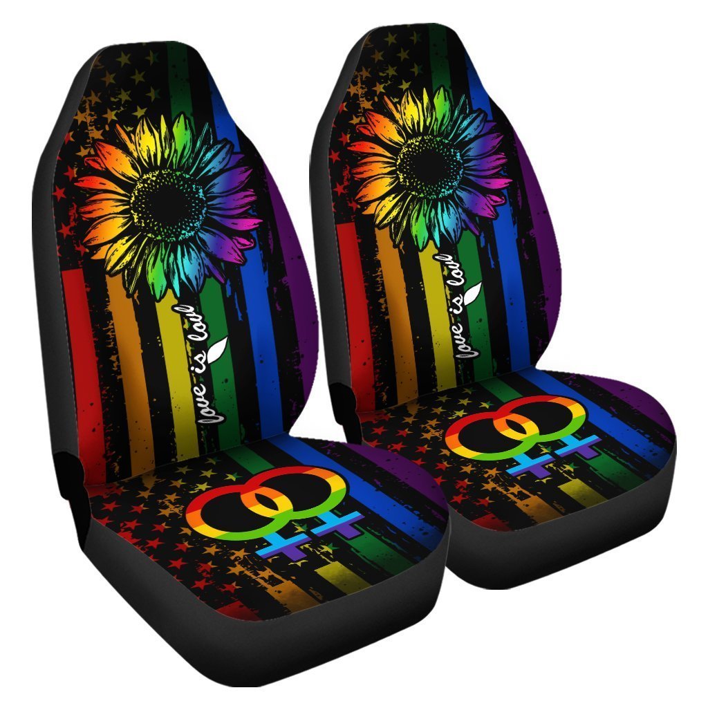 Love Is Love LGBT Car Seat Covers Custom Car Accessories
