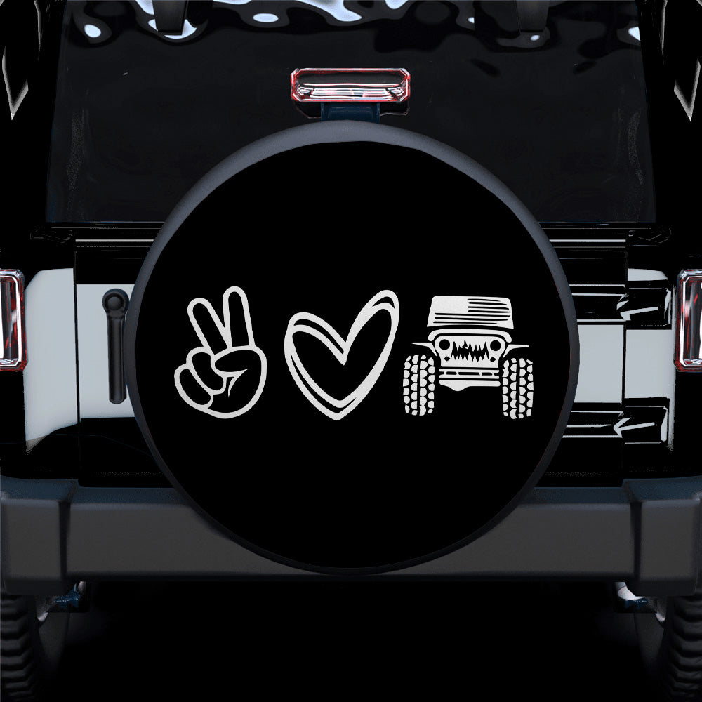 Love Jeep Icon Car Spare Tire Cover