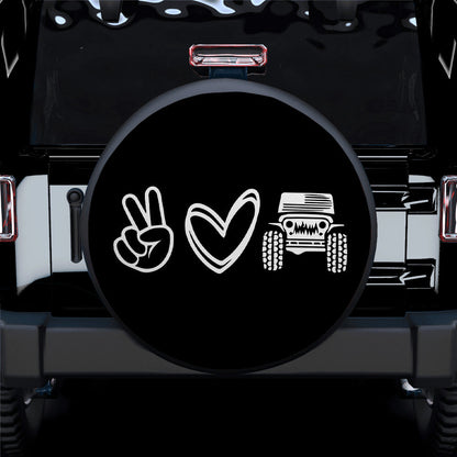 Love Jeep Icon Car Spare Tire Cover