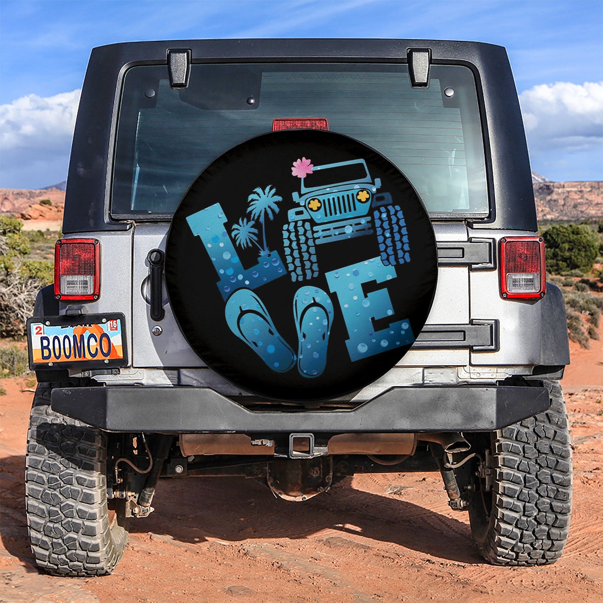 Love Jeep Summer Car Spare Tire Cover