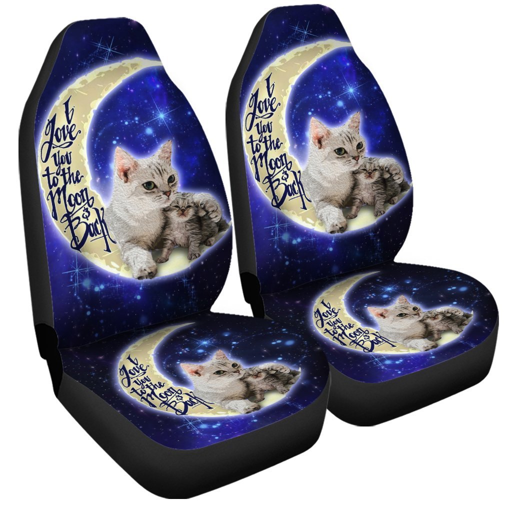 Lovely Cat Car Seat Covers Custom I Love You To The Moon And Back Car Accessories For Dad