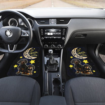 Lovely Dachshund Car Floor Mats Custom I Love You To The Moon And Back Car Accessories Meaningful