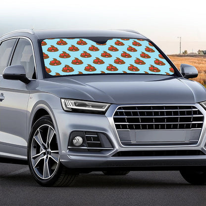 Lovely Poop Pattern Print Car Windshield Sun Shade