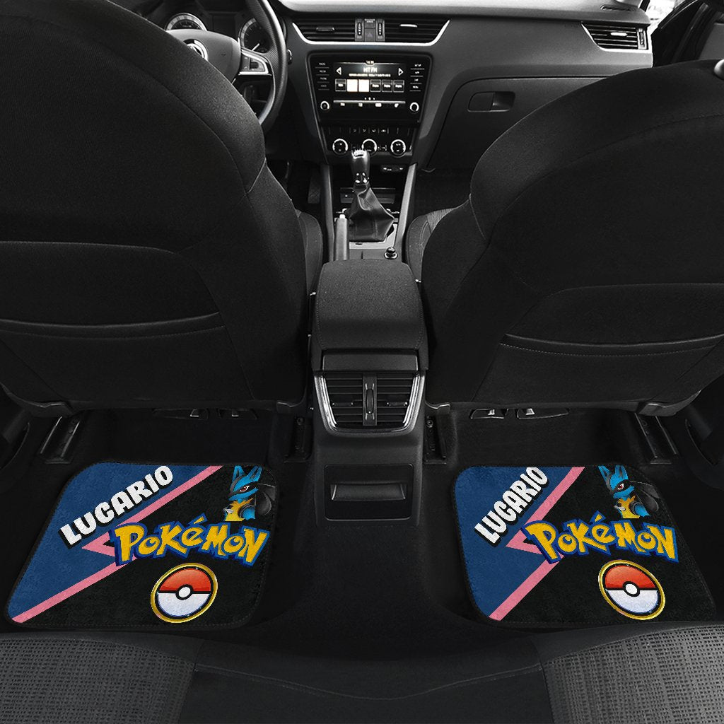 Lucario Car Floor Mats Custom Anime Car Interior Accessories