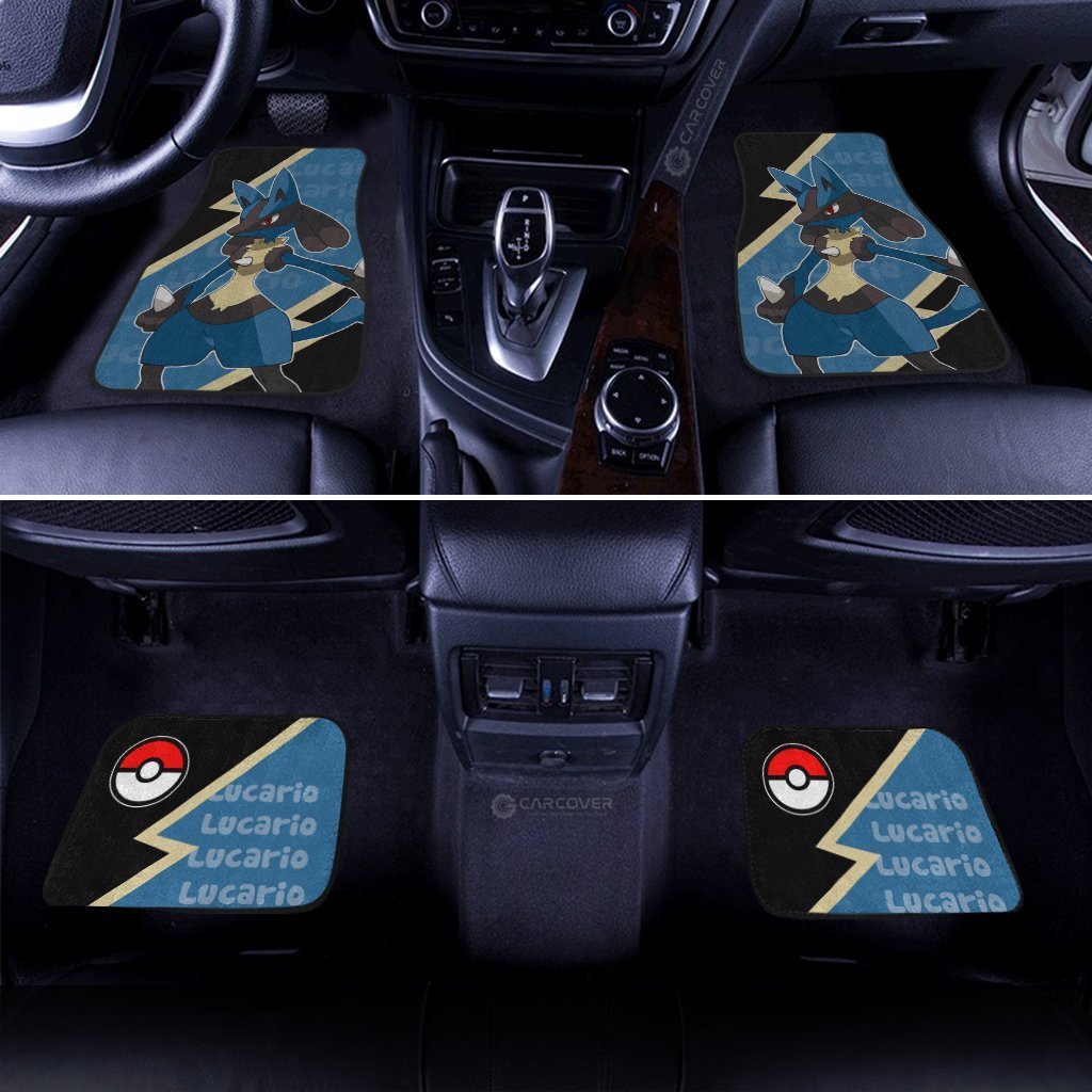 Lucario Car Floor Mats Custom Anime Car Interior Accessories