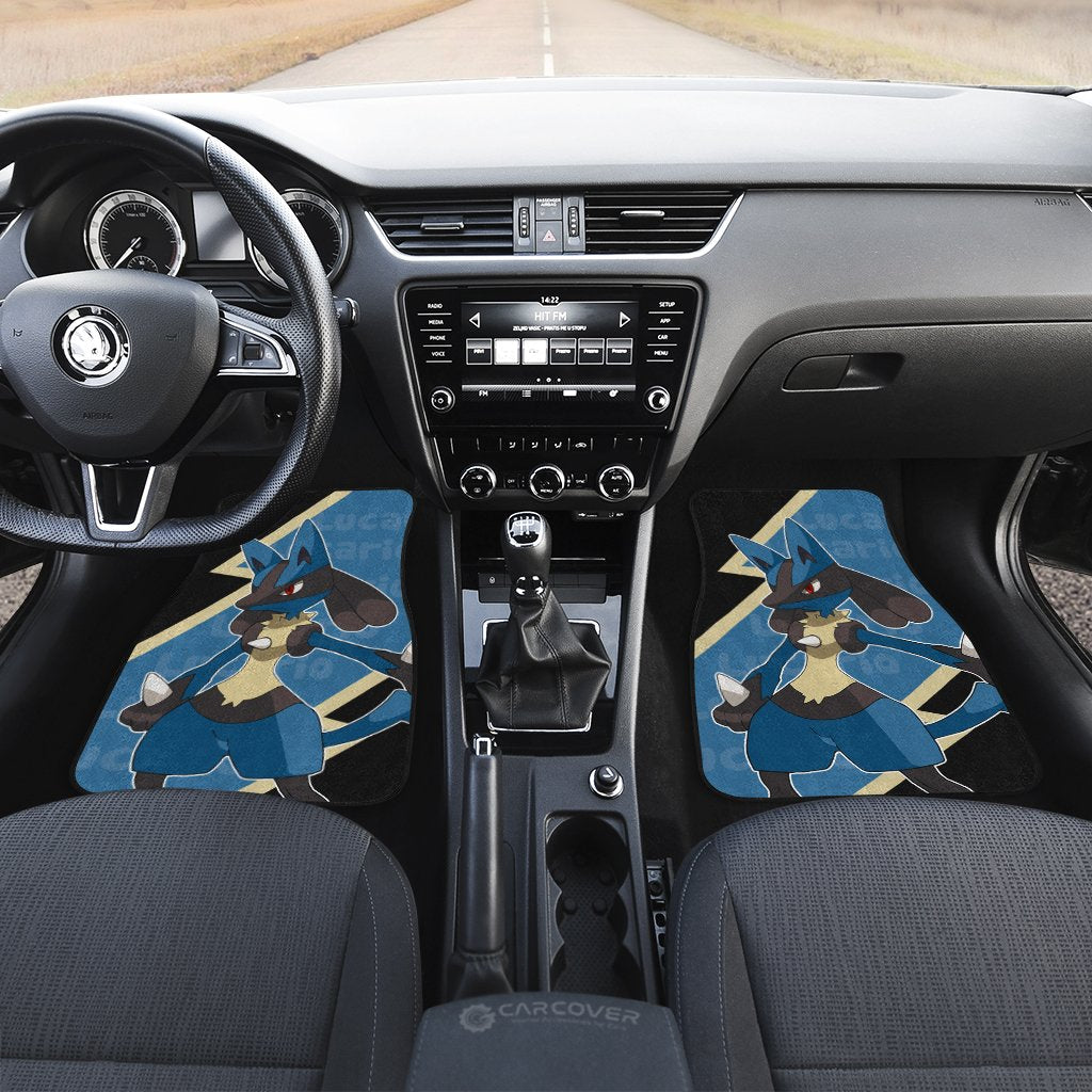 Lucario Car Floor Mats Custom Anime Car Interior Accessories