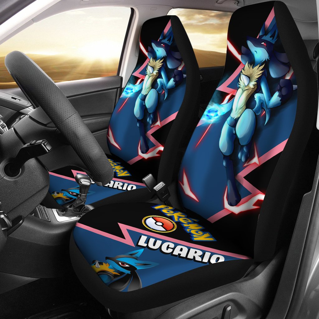 Lucario Car Seat Covers Custom Anime Pokemon Car Accessories