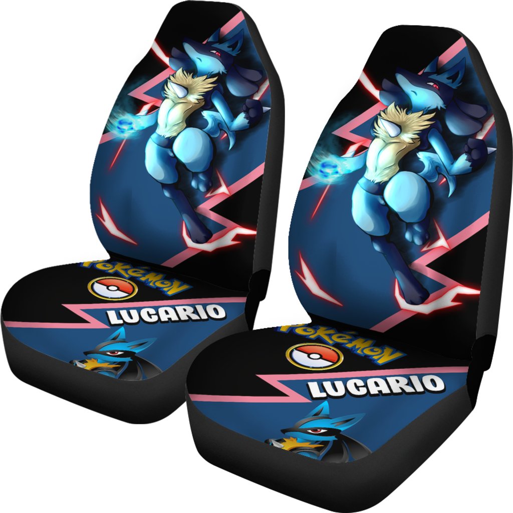 Lucario Car Seat Covers Custom Anime Pokemon Car Accessories