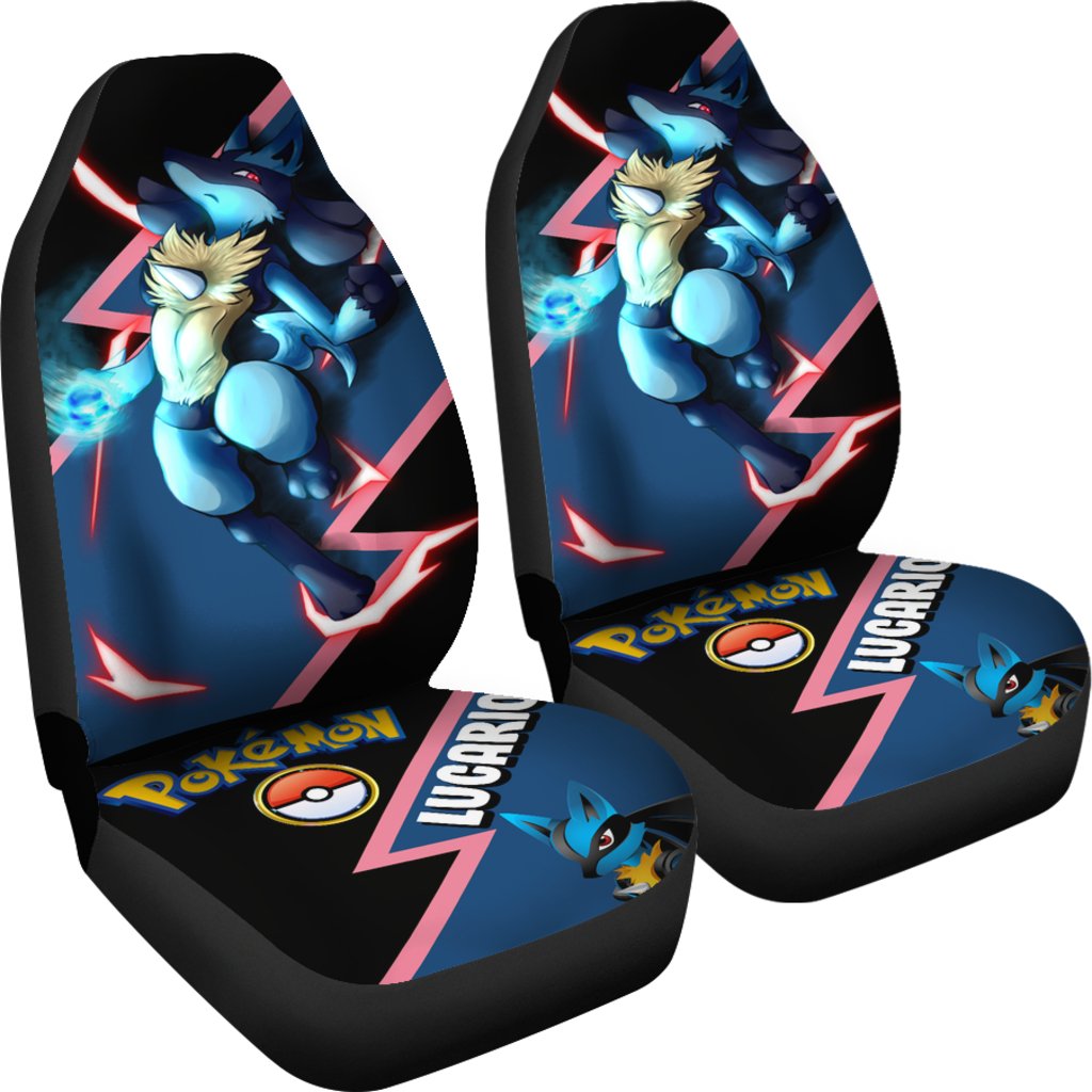 Lucario Car Seat Covers Custom Anime Pokemon Car Accessories