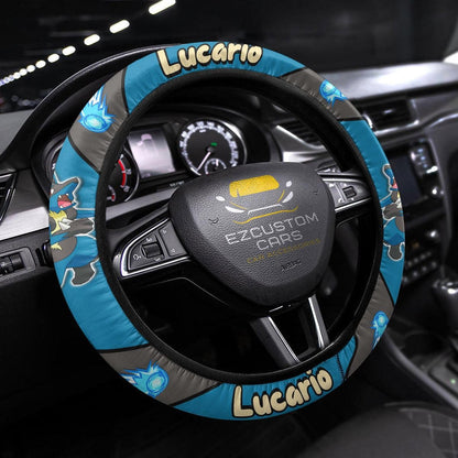 Lucario Pokemon Anime Steering Wheel Cover
