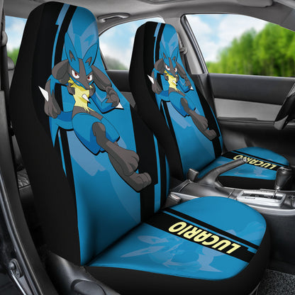Lucario Pokemon Car Seat Covers Style Custom For Fans Ci230118-05