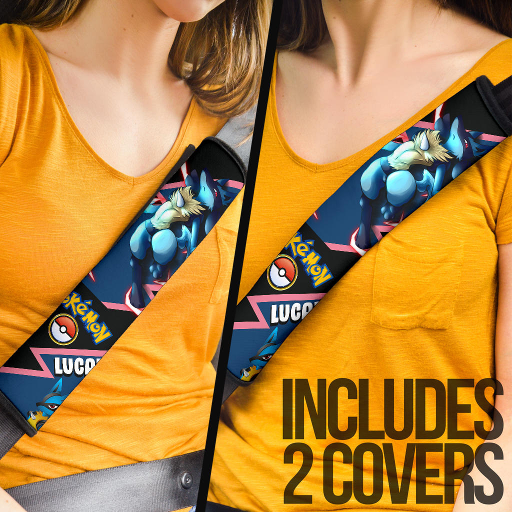 Lucario car seat belt covers Anime Custom Car Accessories