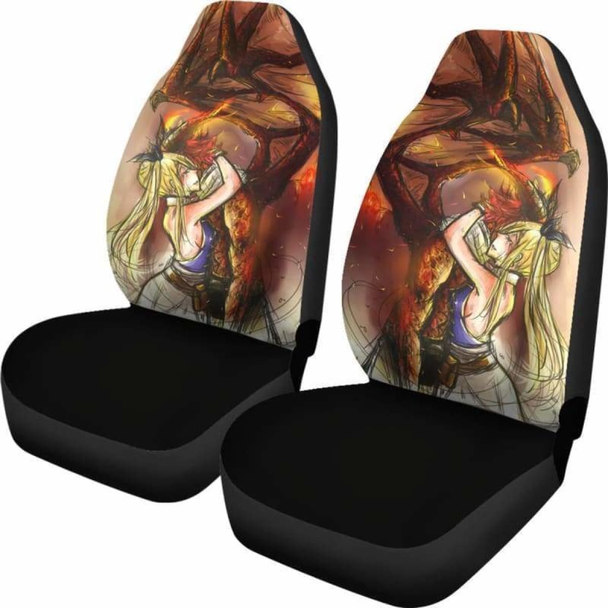 Lucy Natsu Fairy Tail Car Seat Covers Universal Fit 051312