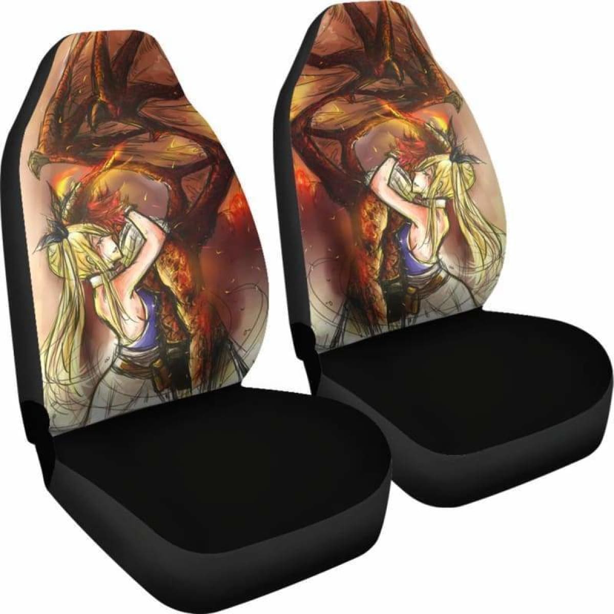 Lucy Natsu Fairy Tail Car Seat Covers Universal Fit 051312