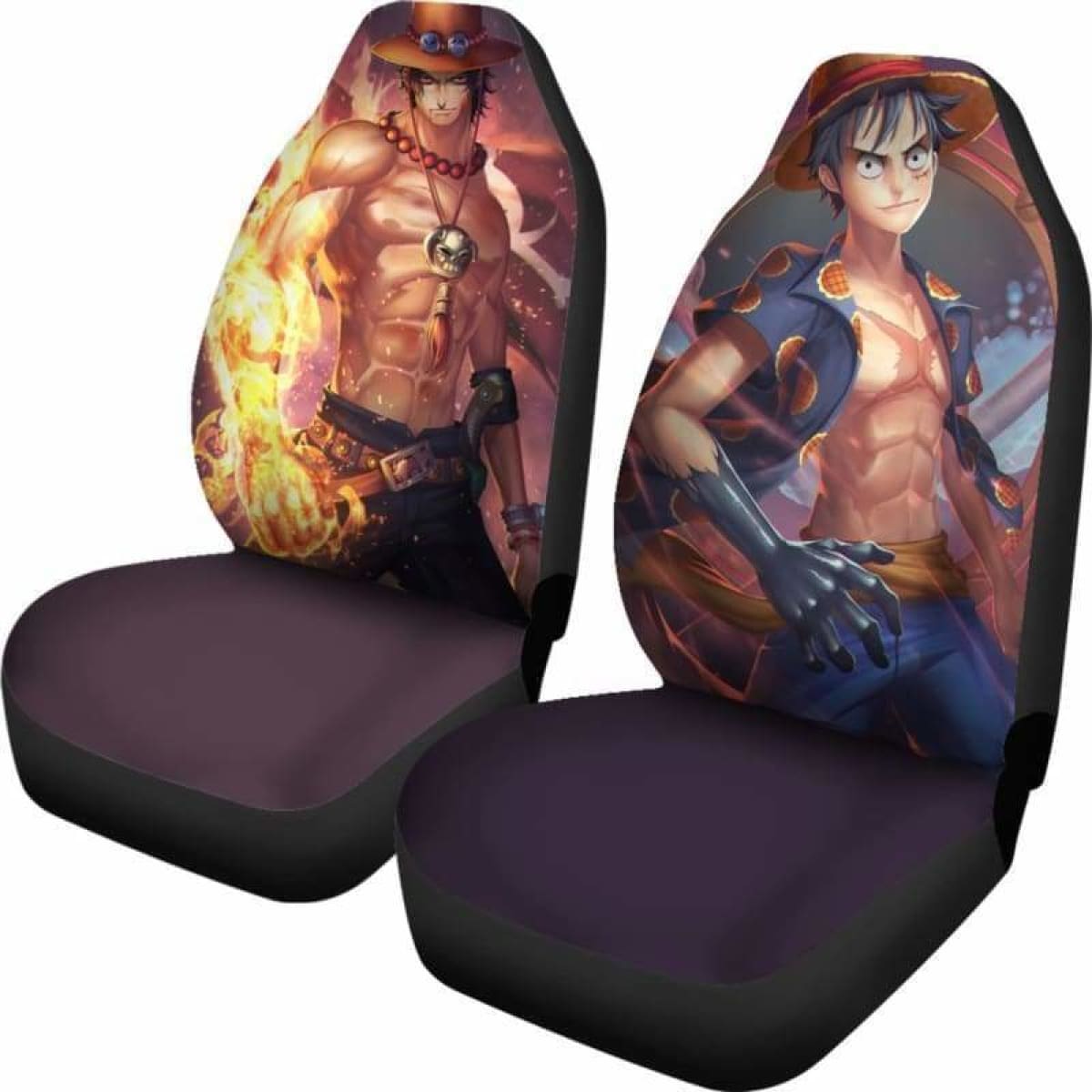 Luffy Ace One Piece Car Seat Covers Universal Fit 051312