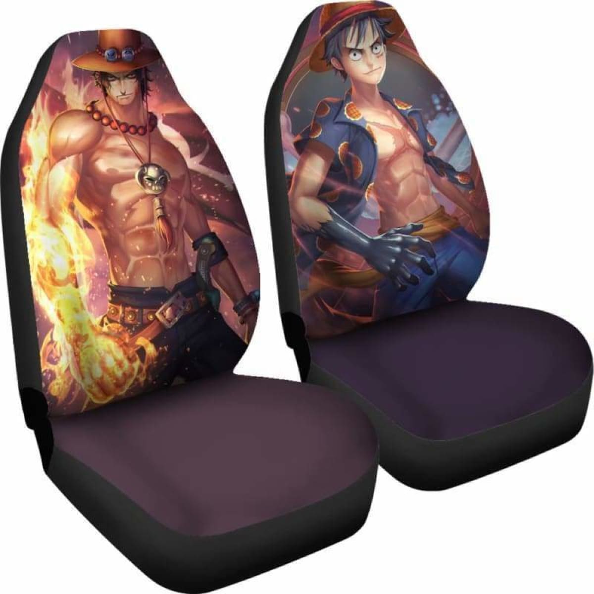 Luffy Ace One Piece Car Seat Covers Universal Fit 051312