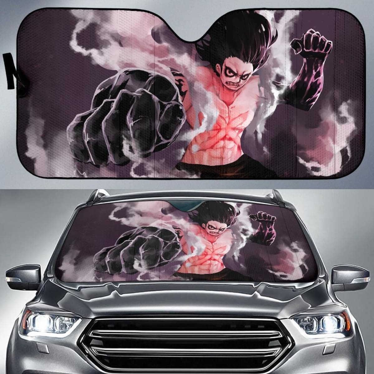 Luffy Gear 4 Snakeman One Piece Anime Auto Sun Shade Nh06 Universal Fit 111204