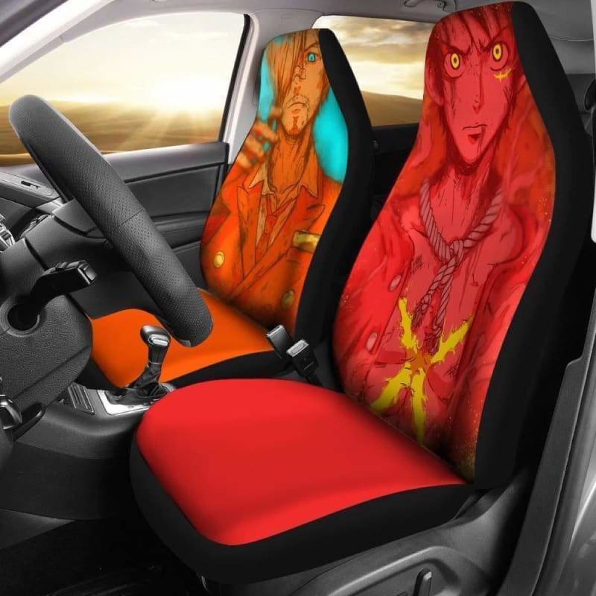 Luffy Sanji One Piece Car Seat Covers Universal Fit 051312