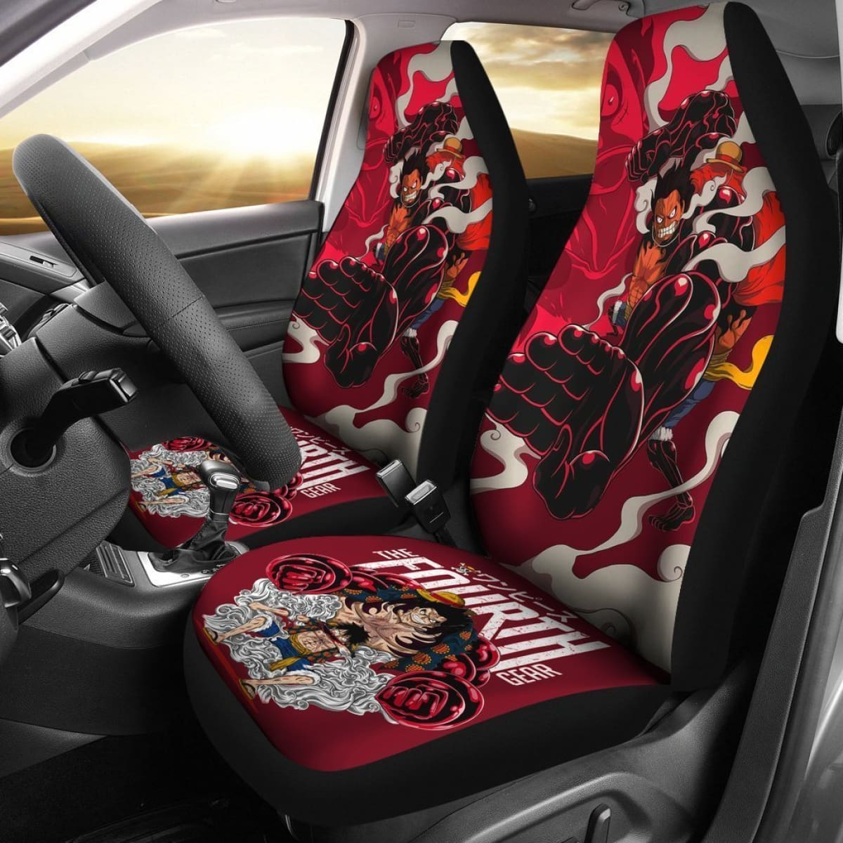 Luffy The Fourth Gear One Piece Car Seat Covers Lt03 Universal Fit 225721