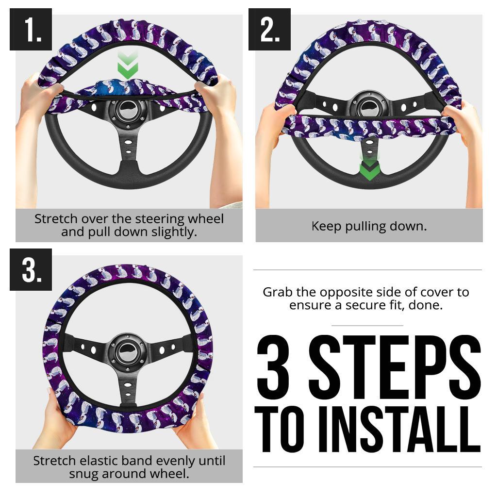 Lugia Anime Custom Car Steering Wheel Cover