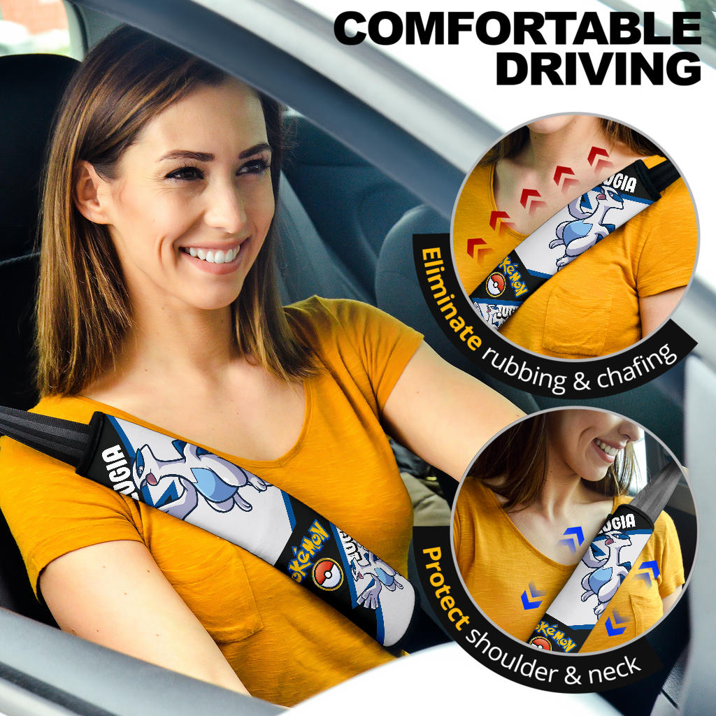 Lugia car seat belt covers Anime Custom Car Accessories