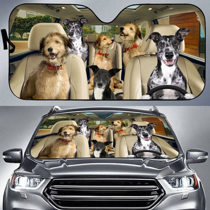 Lurcher Car All Over Printed 3D Sun Shade