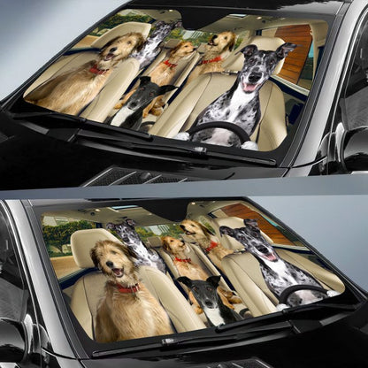 Lurcher Car All Over Printed 3D Sun Shade
