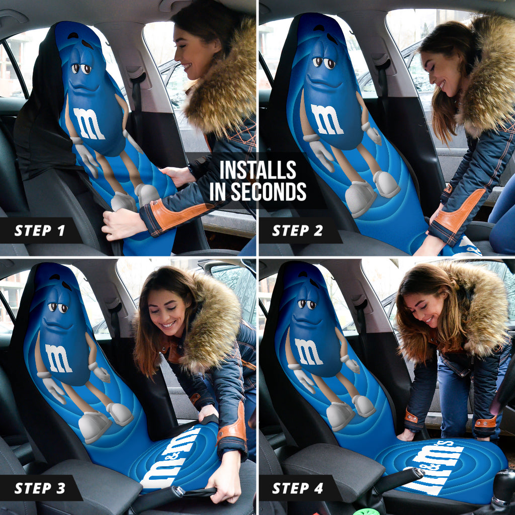 M&M Blue Chocolate Fantasy Car Seat Covers Car Accessories Ci220517-04
