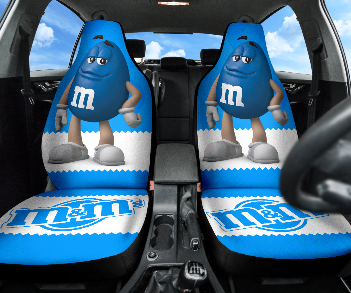 M&M Blue Chocolate Fantasy Car Seat Covers Car Accessories Ci220517-06
