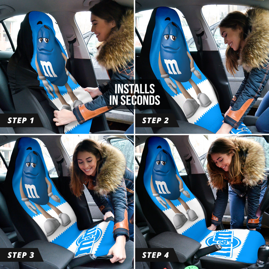 M&M Blue Chocolate Fantasy Car Seat Covers Car Accessories Ci220517-06