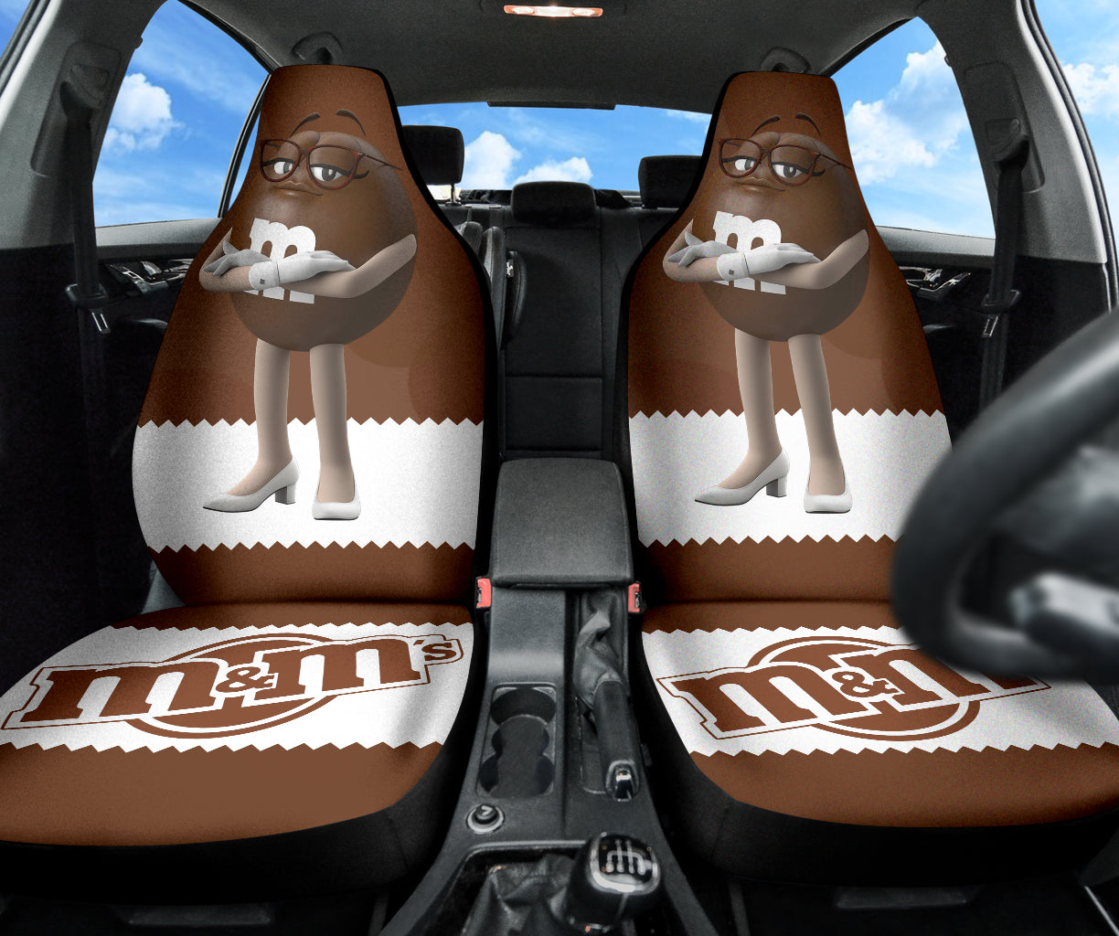 M&M Brown Chocolate Fantasy Car Seat Covers Car Accessories Ci220517-10