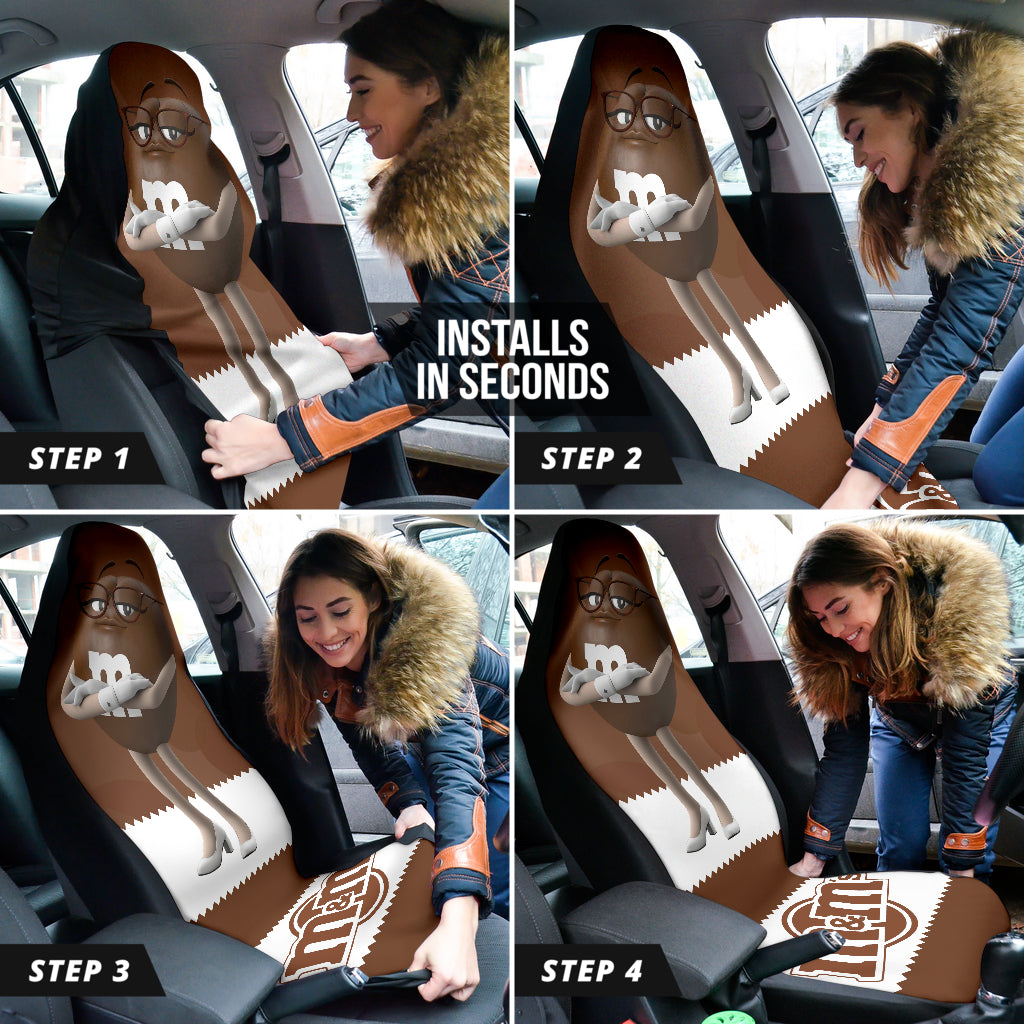 M&M Brown Chocolate Fantasy Car Seat Covers Car Accessories Ci220517-10