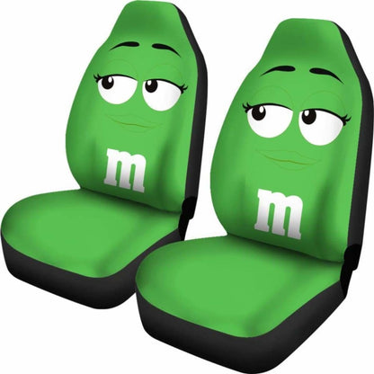 M&M Chocolate Car Seat Covers 2 Universal Fit 051012