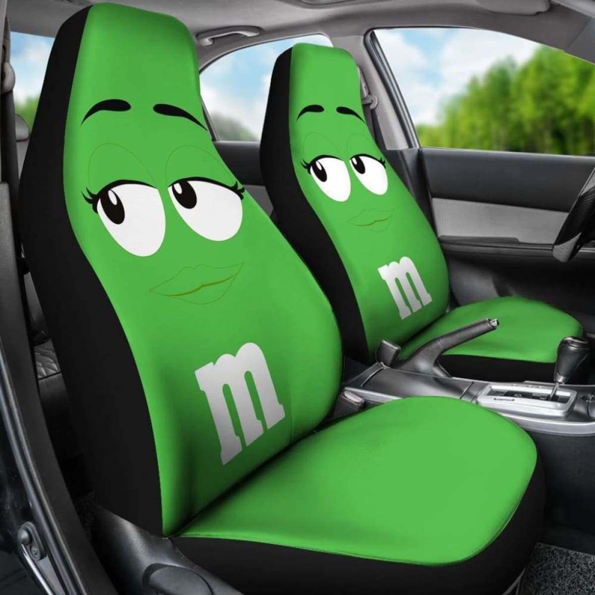 M&M Chocolate Car Seat Covers 2 Universal Fit 051012