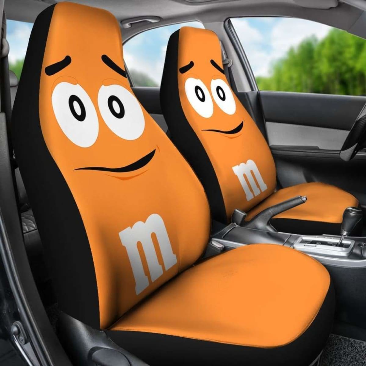 M&M Chocolate Car Seat Covers 1 Universal Fit 051012