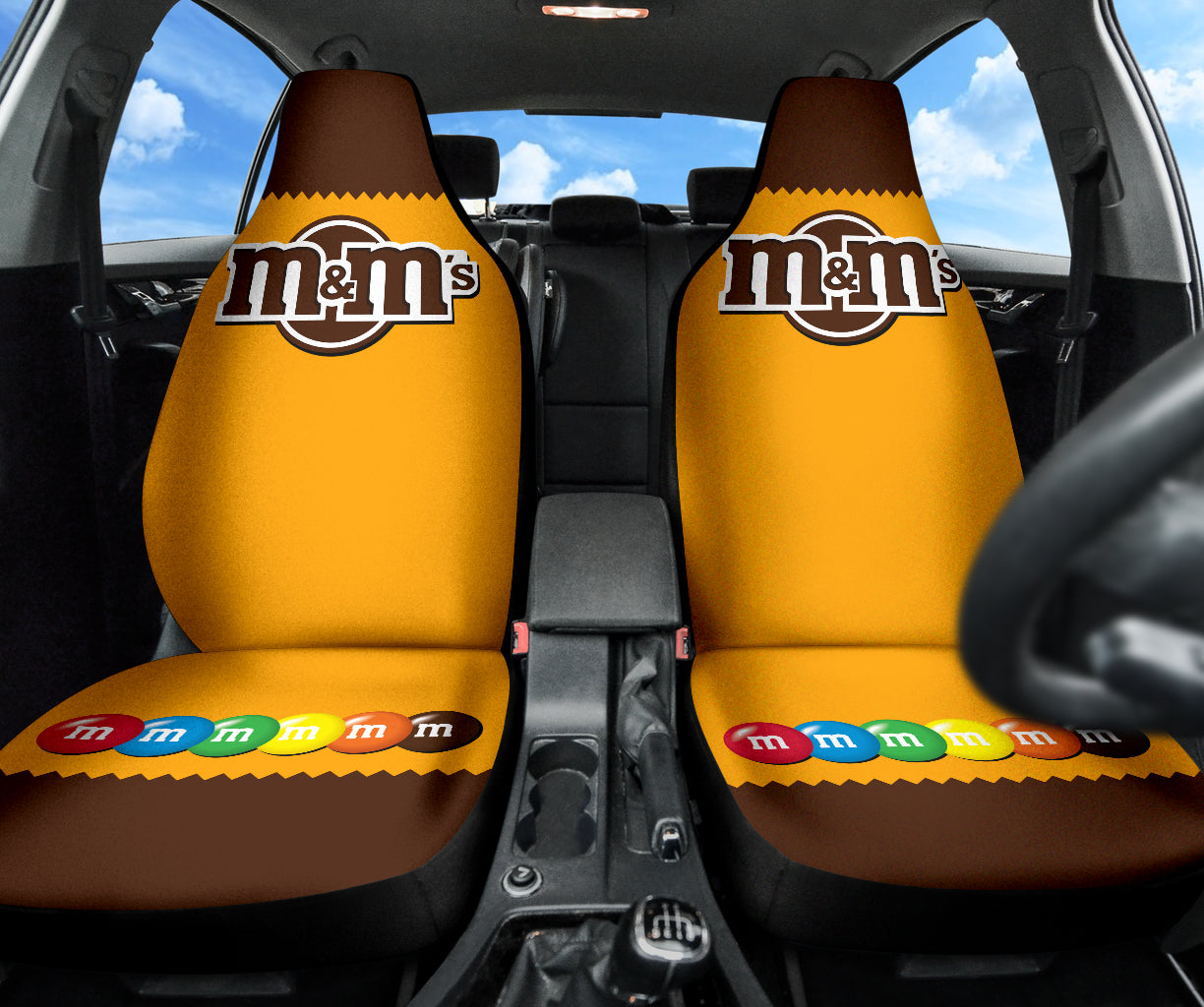 M&M Chocolate Logo Car Seat Covers Car Accessories Ci220523-10