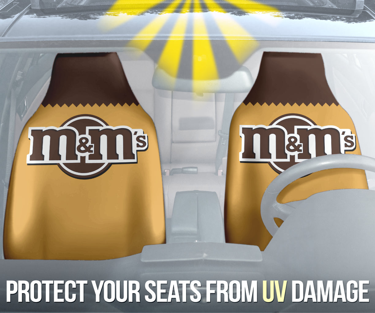 M&M Chocolate Logo Car Seat Covers Car Accessories Ci220523-10