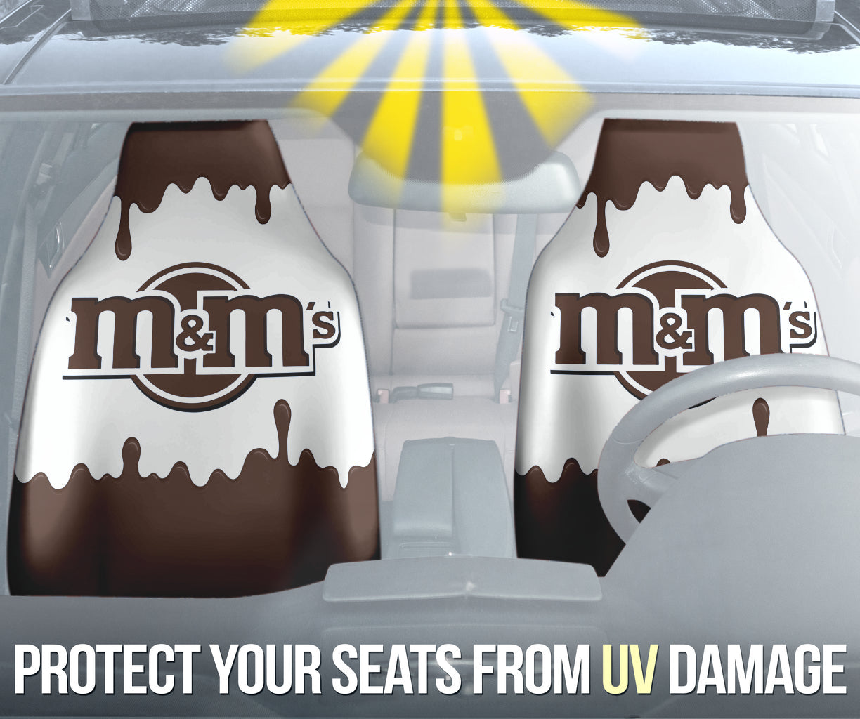 M&M Chocolate Logo Car Seat Covers Car Accessories Ci220523-09