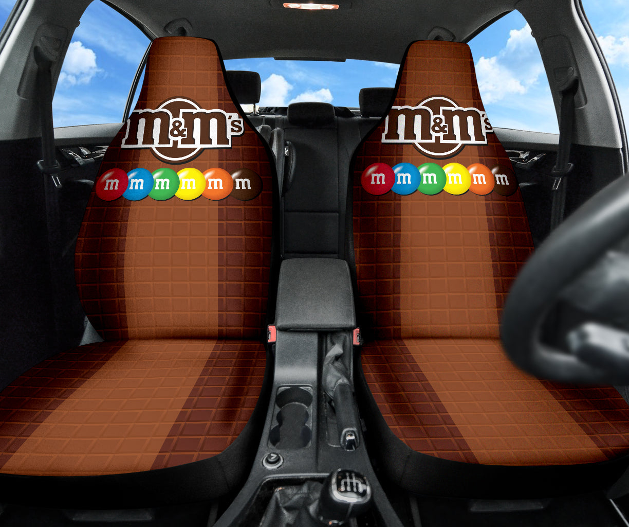 M&M Chocolate Logo Car Seat Covers Car Accessories Ci220523-08