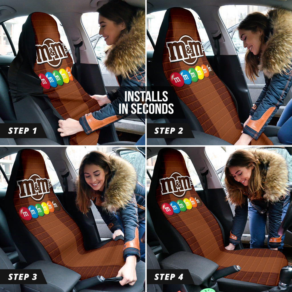 M&M Chocolate Logo Car Seat Covers Car Accessories Ci220523-08