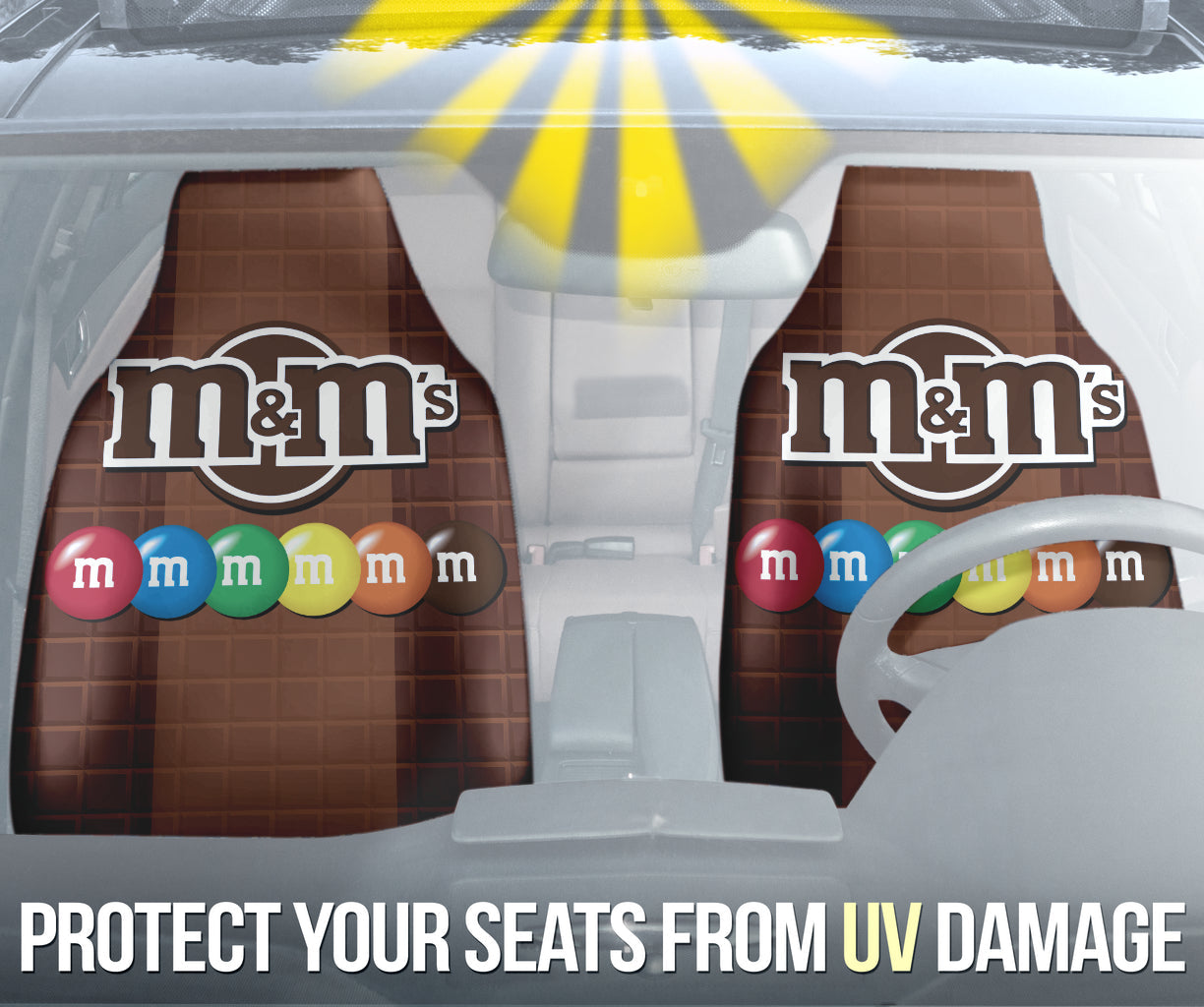 M&M Chocolate Logo Car Seat Covers Car Accessories Ci220523-08