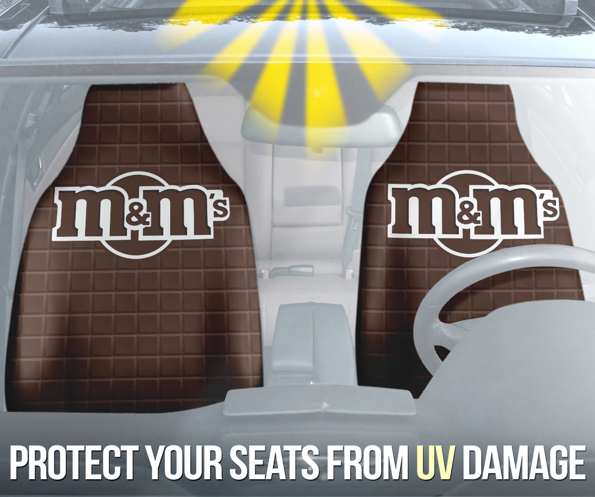 M&M Chocolate Logo Car Seat Covers Car Accessories Ci220523-07