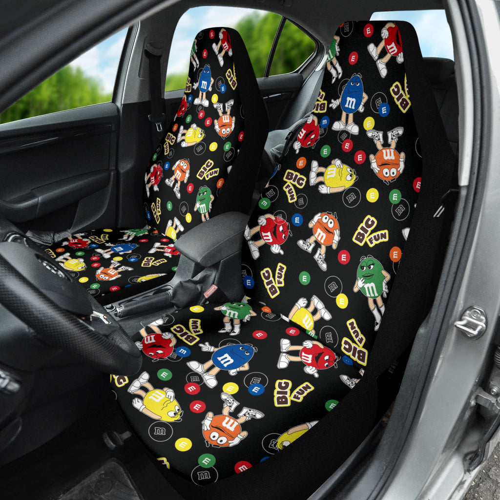 M&M Chocolate Pattern Fantasy Car Seat Covers Ci220523-04
