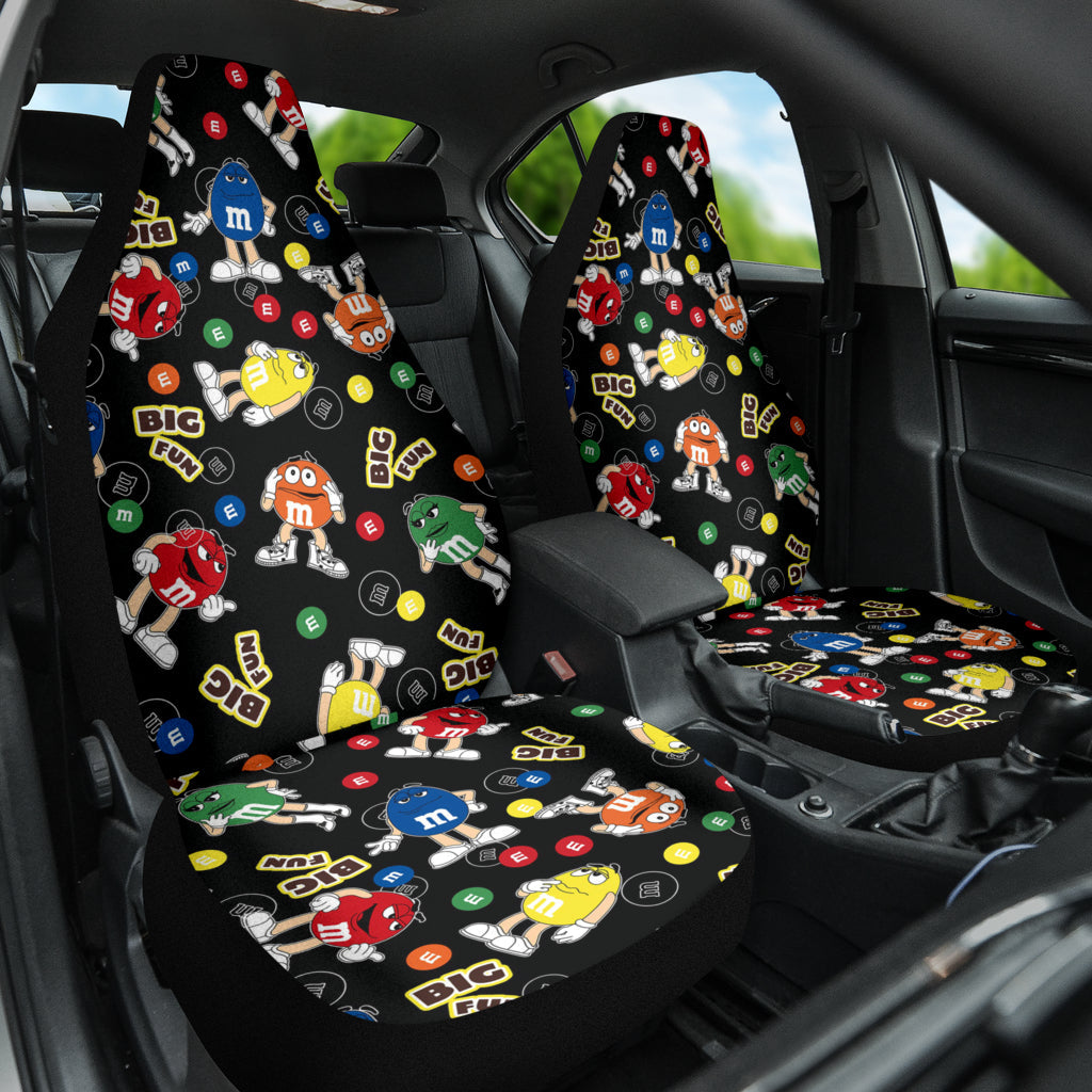 M&M Chocolate Pattern Fantasy Car Seat Covers Ci220523-04